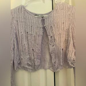 -HOLEY PURPLE/GREY SWEATER